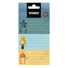 Street Füzetcímke STREET Robots 9 címke/csomag információs címke
