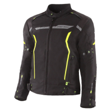 Street Racer Flex motoros kabát fekete-fluo sárga motoros kabát