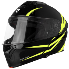 Street Racer Fury felnyitható motoros bukósisak fekete-fluo sárga - II. minőség bukósisak