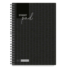 Street Spirálfüzet kockás street pad a/5 100 lapos fekete 67136 füzet