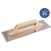Strend pro prémium fogazott rozsdamentes glettvas, fa nyéllel, 0,7 mm, 380X130 mm, E8 mm