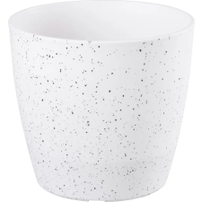 Strend pro Stone,virágcserép kő hatású, fehér, 28x26 cm kerti dekoráció