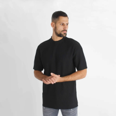  Striped Black Highneck Tee