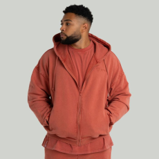 Strix Washed Zip kapucnis pulóver Terra M