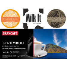  STROMBOLI narancsos és csokoládé ízesítésű kávékapszula válogatás + tejkapszula 60% African Robus... kávé