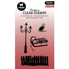 Studio Light Owl scenery Szilikonbélyegző Clear Stamps (1 csomag) bélyegző