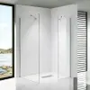 Stuxi Milano Easy Kombi Walk-in zuhanyfal, 130x110 cm, 8 mm vastag vízlepergető biztonsági üveggel, helytakarékos stabilizátorral