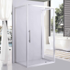 Stuxi Torino 90x80 falsíkra szerelhető 3 oldalú nyílóajtós zuhanykabin 6 mm vízlepergető biztonsági üveggel, króm elemekkel, 200 cm magas