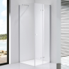 Stuxi Verona 70x70 cm szögletes csuklóajtós zuhanykabin, 6 mm vízlepergető üveggel, króm elemekkel