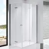 Stuxi Verona Duo 80x100 aszimmetrikus két csuklóajtós zuhanykabin 6 mm vízlepergető üveggel, króm
