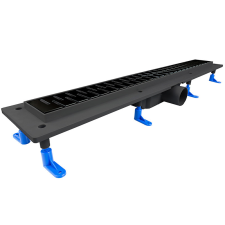 Styron fekete beltéri zuhanyfolyóka 80 cm Medium ráccsal építőanyag