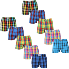 Styx 10PACK férfi bő szárú boxeralsó Styx klasszikus gumipánt többszínű (10A0106) M férfi alsó