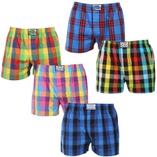 Styx 5PACK férfi bő szárú boxeralsó Styx klasszikus gumipánt többszínű (5A0123456) M férfi alsó