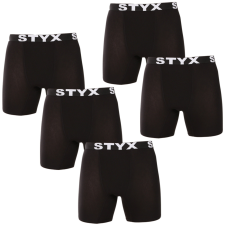 Styx 5PACK férfi boxeralsó Styx hosszú sportos gumipánt fekete (5UN960) XL férfi alsó