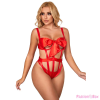 SUBBLIME BODYSTOCKINGS SUBBLIME – érzéki, nyitott body pirosban, L/XL