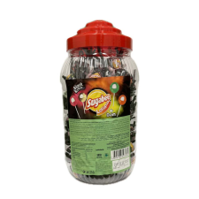 Sugabee Black vegyesgyümölcs ízű nyalóka, nyelvfestős - 14g csokoládé és édesség