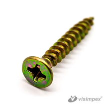  Süllyesztett fejű faforgácslap csavar PZ, sárga tövigmenetes 3,5x20 1000db/doboz gipszkarton és álmenyezet