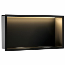  Süllyesztett fürdőszobai polc LED 30x60 black fürdőszoba bútor