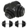  súlyzó készlet, 12 db, edzéshez, Acél / Műanyag, 40 kg, Fekete