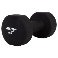  Súlyzó neoprén Aktivsport 8 kg fekete kézisúlyzó