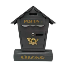 Sumker Fém Postaláda Újságtartóval, Szürke postaláda
