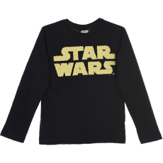 Sun city Star Wars átfordítható flitteres fekete felső
