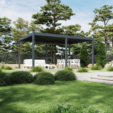 SUN DELUX Motoros 3,6x5,3 m antracit terasz pergola kerti bútor