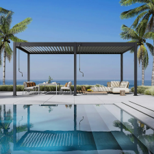  SUN ELEGANCE 3x6 m Light Gray terasz pergola kerti tárolás