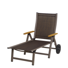 SUN GARDEN ASS COMFORT állítható, alumínium kerti nyugágy – cappuccino/pezsgő () kerti bútor