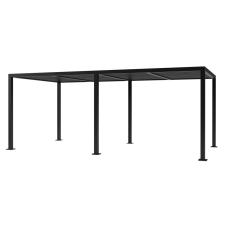 Sunflower Lamellás aluminium pergola 6x3 méter árnyékoló nyitható tetővel kerti pavilon antracit szín kerti bútor