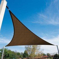 SunGarden Napvitorla - árnyékoló teraszra, háromszög alakú 3,6x3,6x3,6 m Kávé színben - HDPE anyagból kerti bútor
