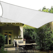 SunGarden Napvitorla - árnyékoló teraszra, négyszög alakú 2x2 m Fehér színben - HDPE anyagból kerti bútor