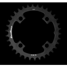 Sunrace CRMS Narrow Wide 4 furatos szimmetrikus lánctányér [fekete, 36] kerékpáros kerékpár és kerékpáros felszerelés