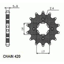 SunStar SUNF102-15 első lánckerék Sunstar Erőátviteli alkatrészek Láncok, lánckerekek, láncszettek Első lánckerekek egyéb motorkerékpár alkatrész
