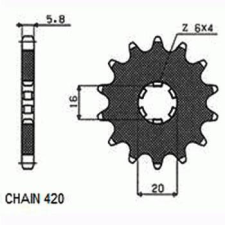SunStar SUNF104-13 első lánckerék Sunstar Erőátviteli alkatrész Lánc, lánckerék, láncszett Első lánckerék egyéb motorkerékpár alkatrész