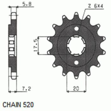 SunStar SUNF303-13 Első lánckerék Sunstar Erőátviteli alkatrész Lánc, lánckerék, láncszett Első lánckerék egyéb motorkerékpár alkatrész