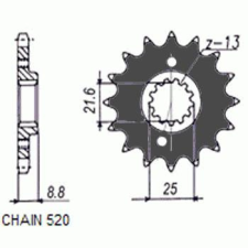 SunStar SUNF356-14 első lánckerék Sunstar Erőátviteli alkatrész Lánc, lánckerék, láncszett Első lánckerék egyéb motorkerékpár alkatrész