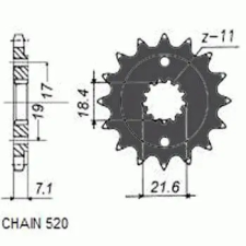 SunStar SUNF361-14 első lánckerék Sunstar  Erőátviteli alkatrészek Láncok, lánckerekek, láncszettek Első lánckerekek egyéb motorkerékpár alkatrész