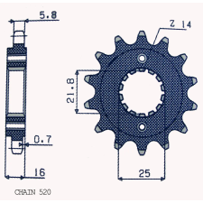 SunStar SUNF380-13 Első lánckerék Sunstar  Erőátviteli alkatrészek Láncok, lánckerekek, láncszettek Első lánckerekek egyéb motorkerékpár alkatrész