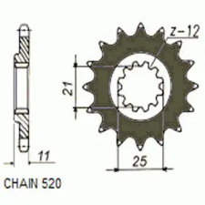 SunStar SUNF383-13 első lánckerék Sunstar  Erőátviteli alkatrészek Láncok, lánckerekek, láncszettek Első lánckerekek egyéb motorkerékpár alkatrész