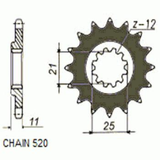 SunStar SUNF383-15 első lánckerék Sunstar Erőátviteli alkatrész Lánc, lánckerék, láncszett Első lánckerék egyéb motorkerékpár alkatrész