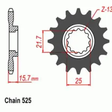 SunStar SUNF423-15 első lánckerék Sunstar  Erőátviteli alkatrészek Láncok, lánckerekek, láncszettek Első lánckerekek egyéb motorkerékpár alkatrész