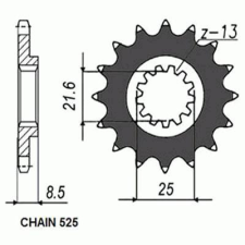 SunStar SUNF431-15 első lánckerék Sunstar Erőátviteli alkatrész Lánc, lánckerék, láncszett Első lánckerék egyéb motorkerékpár alkatrész