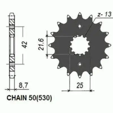 SunStar SUNF511-17 első lánckerék Sunstar Erőátviteli alkatrészek Láncok, lánckerekek, láncszettek Első lánckerekek egyéb motorkerékpár alkatrész