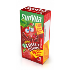 Sunvita mini fruit sticks eper 5 db 50 g reform élelmiszer