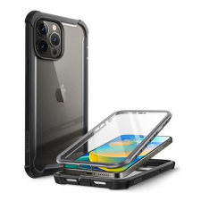 Supcase Apple iPhone 14 Pro, Műanyag hátlap védőtok (elő- és hátlapi) + Tempered Glass (edzett üveg), közepesen ütésálló, SupCase IBLSN Clear, átlátszó/fekete (843439119239) tok és táska