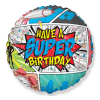  Super Birthday Comic fólia lufi 46 cm (WP)