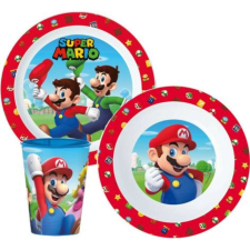 Super Mario étkészlet, micro műanyag szett babaétkészlet