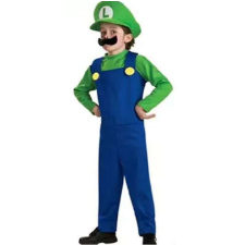 Super Mario Luigi jelmez szett gyerekeknek farsangra M-es jelmez