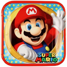 Super Mario Papírtányér 8 db-os 23 cm party kellék